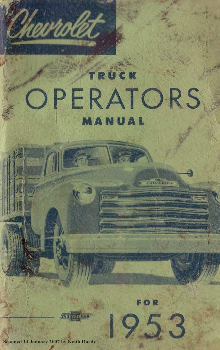 1953 Chevrolet Truck Operators Manual
